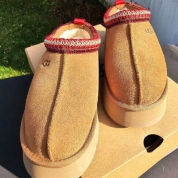 Ugg Tazz Platform Slippers Chestnut - Picture 3 of 4